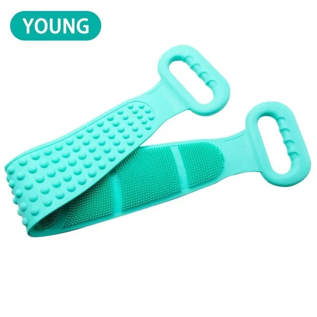 Silicone Exfoliating Bath Shower Body Brush Scrub Belt (28'')