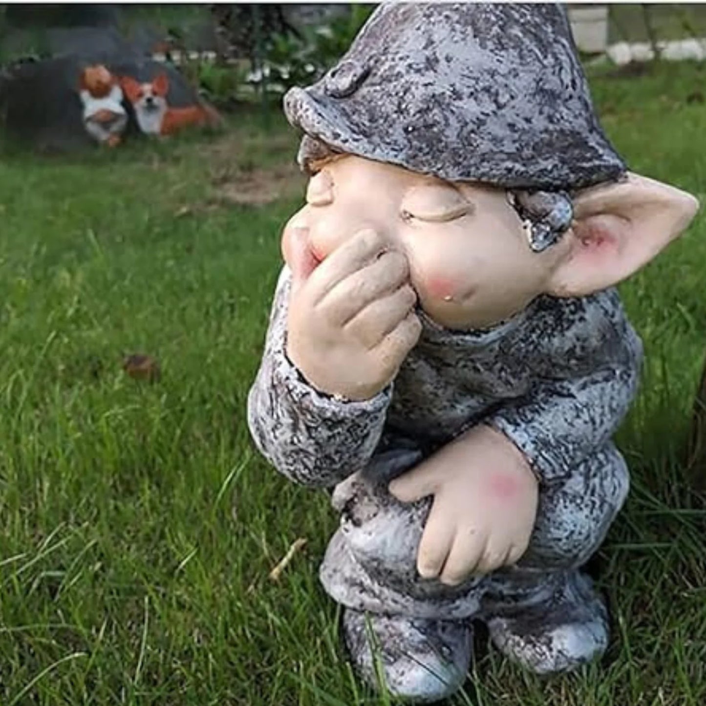 Pooping Naughty Gnome Miniature Statue Funny Resin Dwarf Home Garden Ornament US