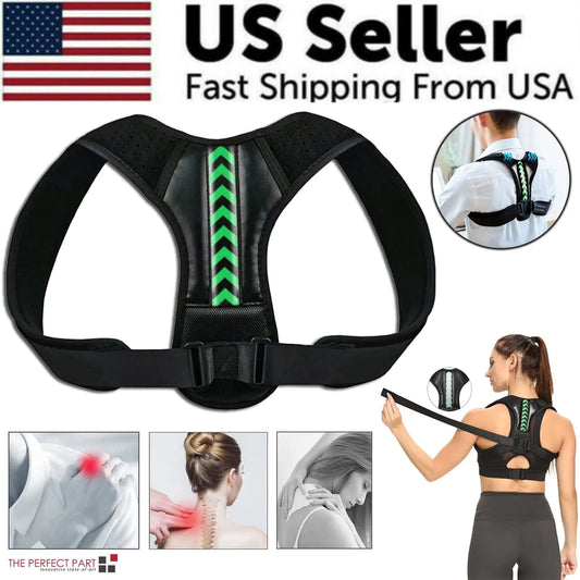 Shoulder Support Adjustable Back Pain Support Posture Corrector Brace Belt Strap