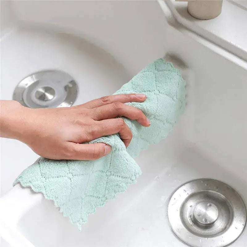 10 Pieces Super Absorbent Coral Velvet Kitchen Dish Tow