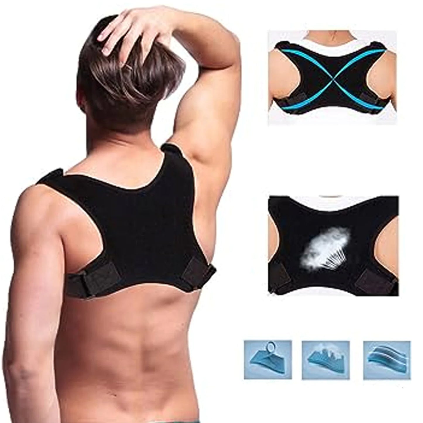 Adjustable Posture Corrector Back Shoulder Support Correct Brace Belt Men Women