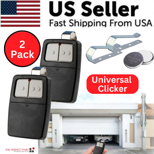 2 For Universal Clicker 375LM 375UT KLIK1U Garage Gate Door Opener Remote Dip