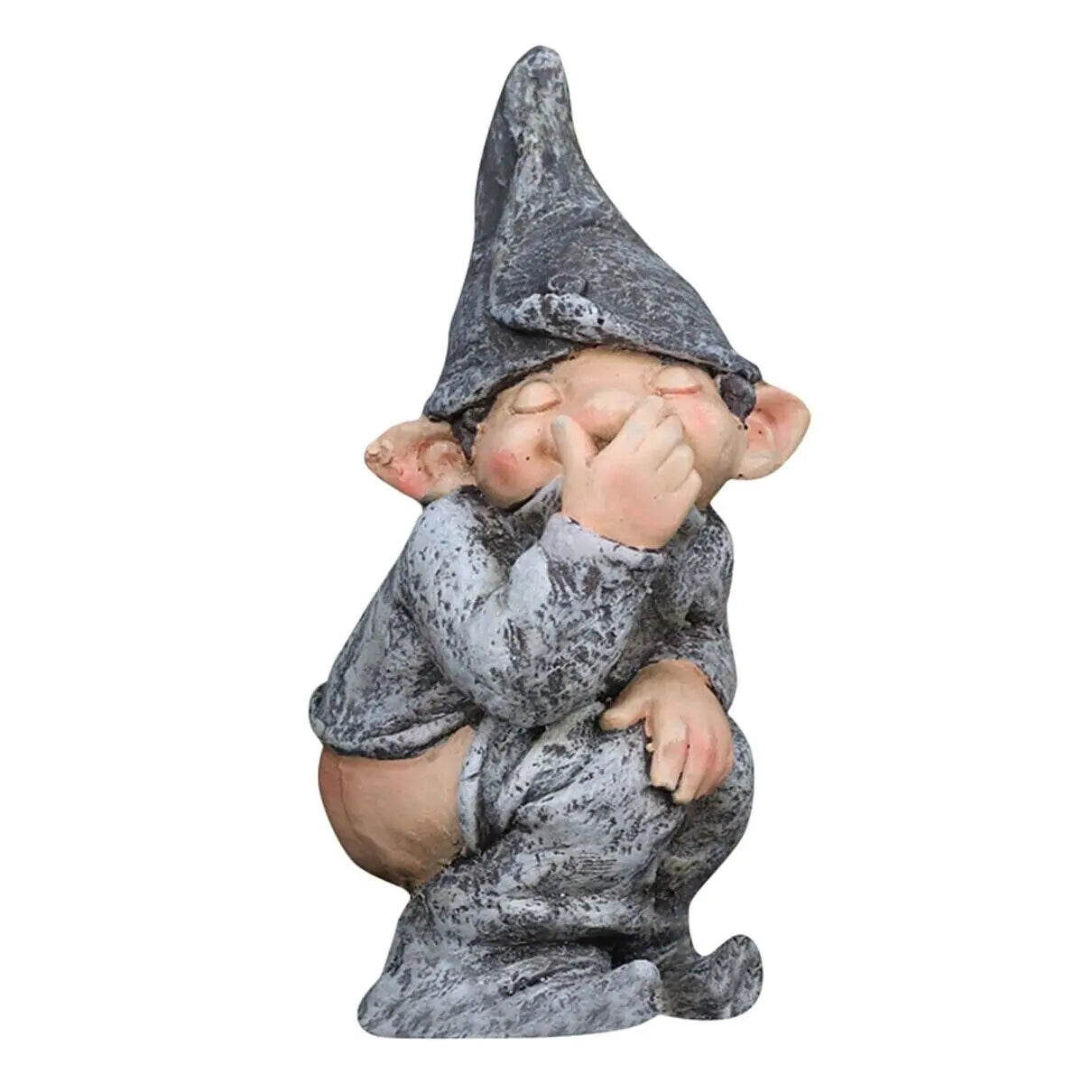 Pooping Naughty Gnome Miniature Statue Funny Resin Dwarf Home Garden Ornament US