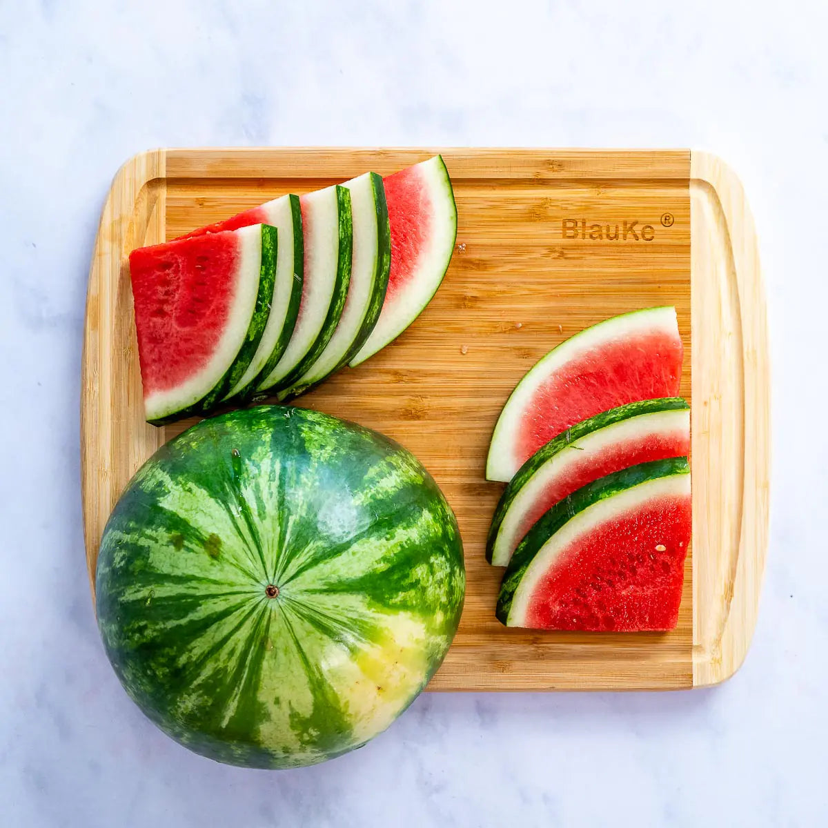 Large Wood Cutting Board for Kitchen 14x11 inch - Bamboo Chopping Board with Juice Groove - Wooden Serving Tray